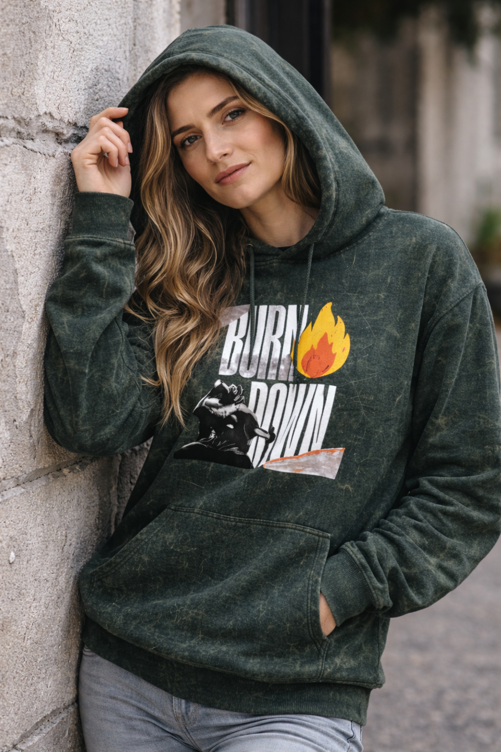 Unisex Acid Washed Hoodie